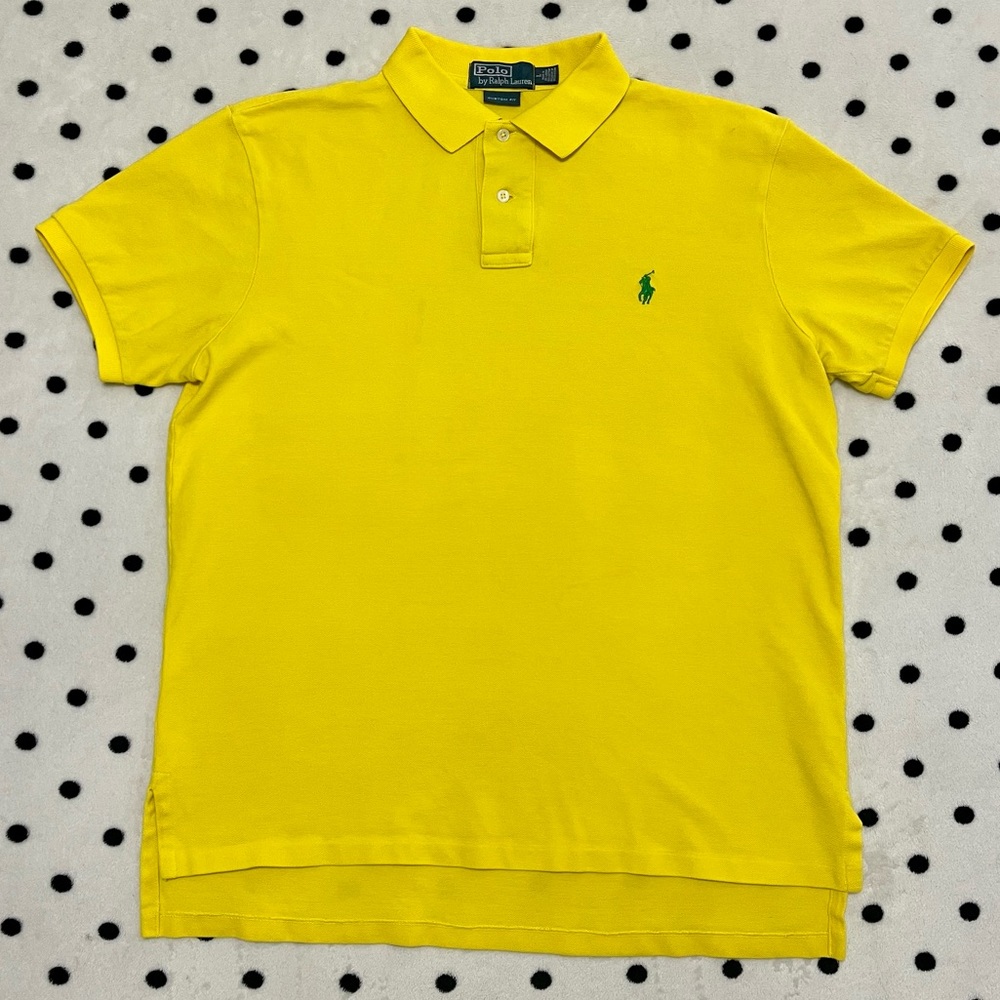 Polo Ralph Lauren Custom Fit Yellow Polo Size L